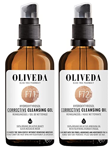 Oliveda F71 Reinigungsgel 100ml + F72 Reinigungsöl 100ml Hydroxytyrosol Corrective