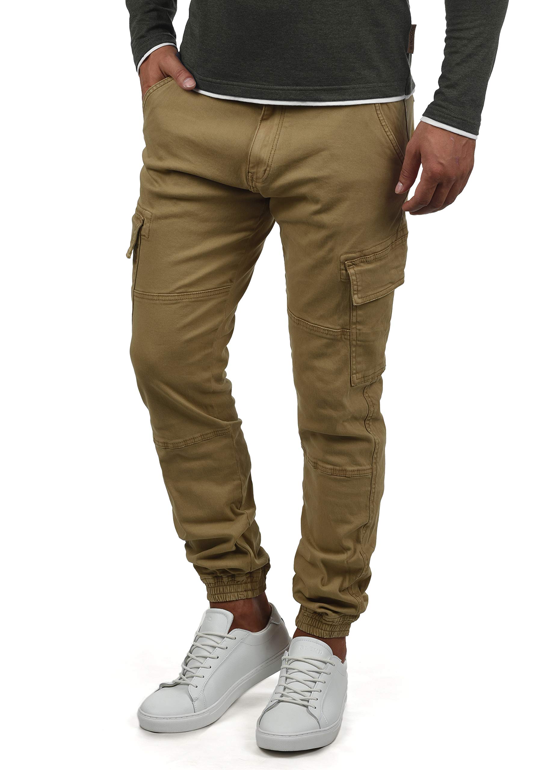 Indicode Bromfield Herren Cargohose Lange Hose mit Taschen, Größe:XL, Farbe:Amber