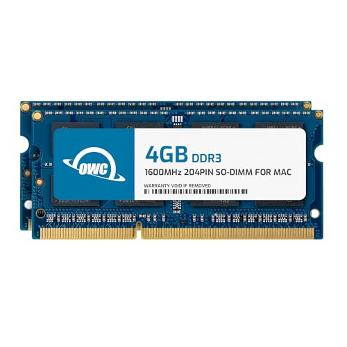 'OWC 8 GB (2 x 4GB) PC3 - 12800 DDR3L 1600 MHz SODIMM Speicher-Upgrade-Kit 204 pin für MacBook Pro 2012 Modelle von 13 "und 15 owc1600ddr3s08s