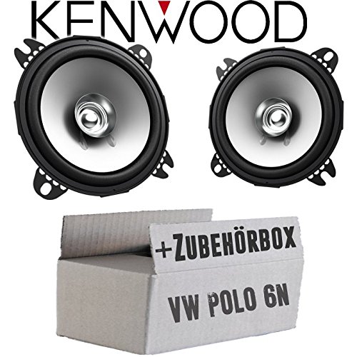 Lautsprecher Boxen Kenwood KFC-S1056-10cm Koax Auto Einbauzubehör - Einbauset passend für VW Polo 6N - justSOUND