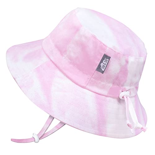 Jan & Jul 50+ UPF Toddler Bucket Hat, Adjustable, 100% Cotton (M: 6-24 Months, Pink Tie-Dye)
