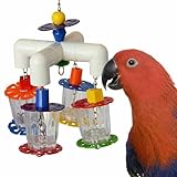 Super Bird Creations SB634 Futtersuche, 4-Wege-Vogelspielzeug mit transparenten Acryl-Tassen, mittlere bis große Größe, 30,5 x 17,8 x 17,8 cm