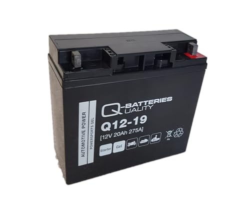Q-Batteries Q12-19 GEL Gel Motorradbatterie12V 19Ah 170Ah DIN 51913