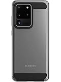 Black Rock - Air Robust Case Hülle für Samsung Galaxy S20 Ultra I durchsichtiges Cover, TPU, dünn, kabelloses Laden (Schwarz)