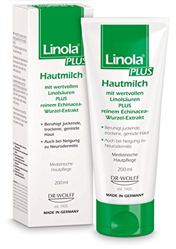 Linola Plus Hautmilch Spar-Set 2x200ml. Für die tägliche Anwendung am ganzen Körper. Juckreizlindernd und hautberuhigend.