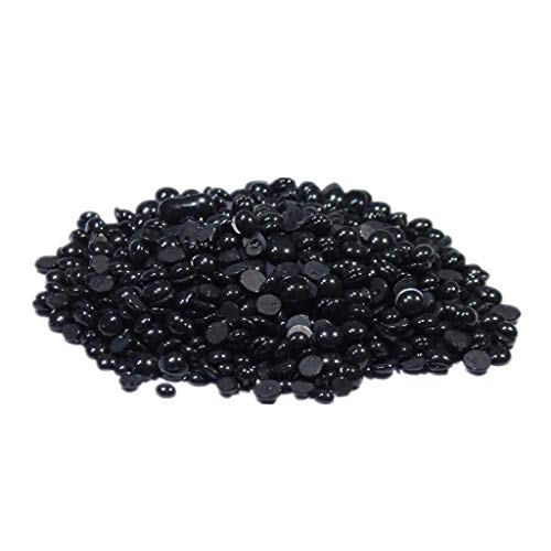 Tubayia 1000g Natürliches Wachs Bohnen Perlen Wachsperlen Wachsbohnen für Haarentfernung (Schwarz)
