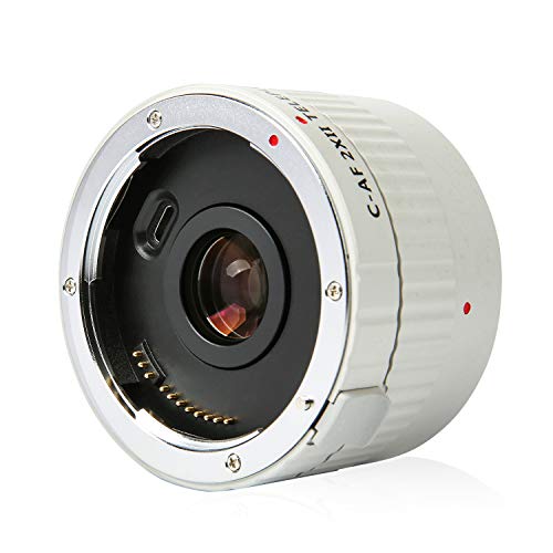 Viltrox C-AF 2X II Teleplus Autofokus 2.0X Teleobjektiv-Konverter für Canon EF Mount Super Tele-Objektiv 135 mm f/2L, 70-200 mm, 10L, 70-200 mm, 100-400 mm und DSLR-Kamera 5DII 80D