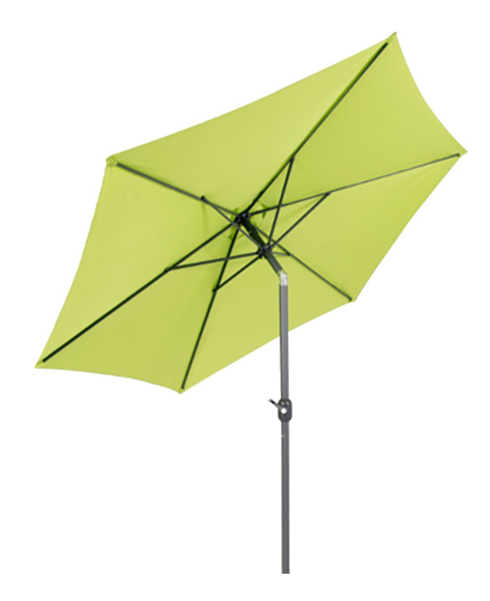 LINDER EXCLUSIV Sonnenschirm Ø 3m mit Knick knickbar mit Kurbel Schirm Gartenschirm 4 Farben (Lime-grün)
