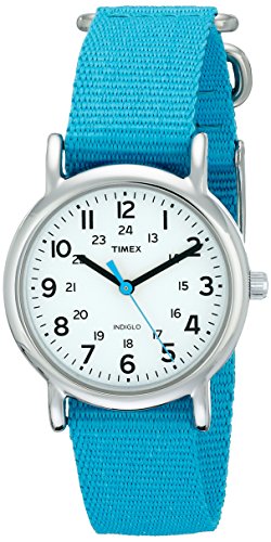 Timex Weekender Damen-Armbanduhr, 31 mm, hellblau, Quarzuhr
