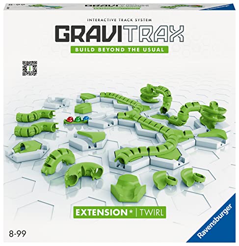 Ravensburger GraviTrax Extension Twirl - Zubehör für das Kugelbahnsystem. Kombinierbar mit allen GraviTrax Produktlinien, Starter-Sets, Extensions und Elements, Konstruktionsspielzeug ab 8 Jahren