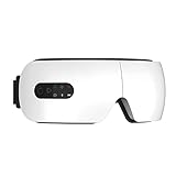 ISTOVO Augenmassage Vibrationsmassage Heiß-Kompresse Musik Bluetooth Augenschutz Entlasten Müdigkeit LED Display(A)