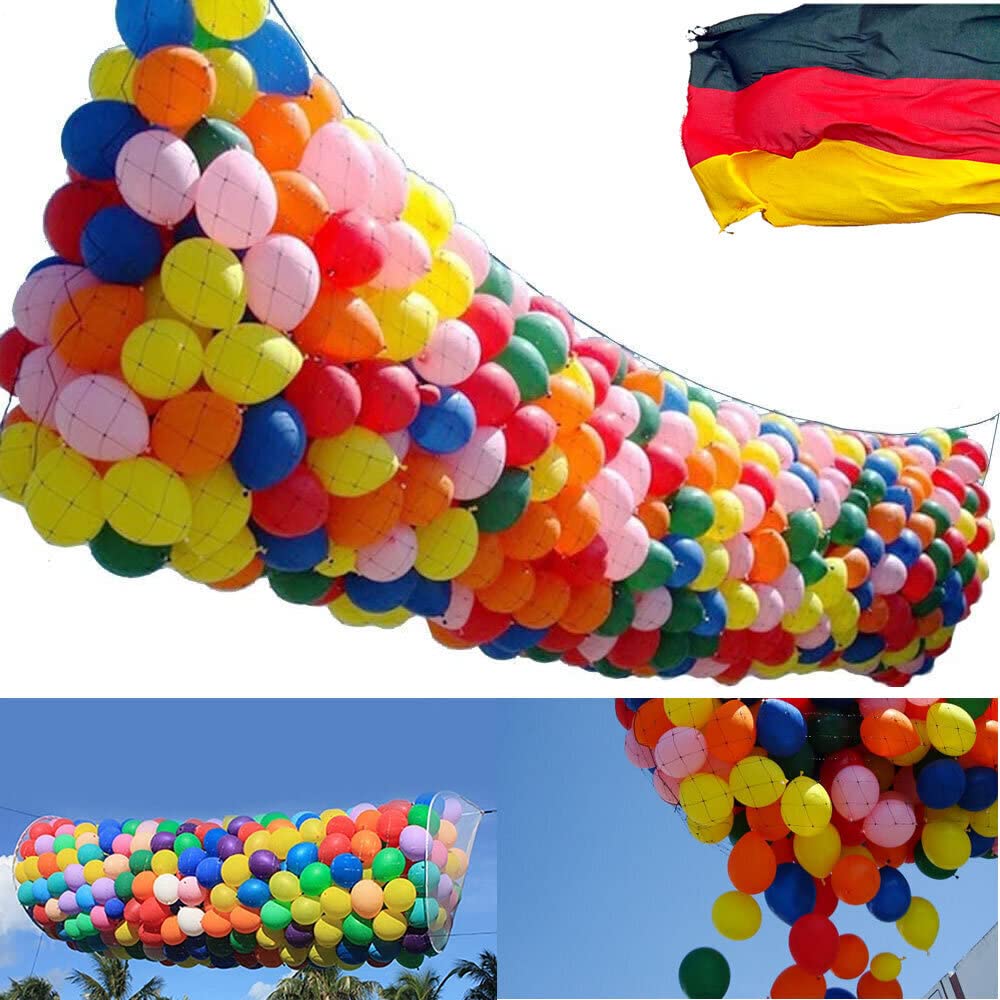 Luftballon Fallnetze als Deko für Geburtstag, Party und Jubiläum | Wiederverwendbare Ballonfallnetze | Ballons fallen von der Decke | Netz Kindergeburtstag, Edition: Fallnetz für 1500 Luftballons
