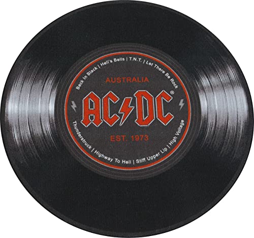 AC/DC XL Teppich rund Schallplatte