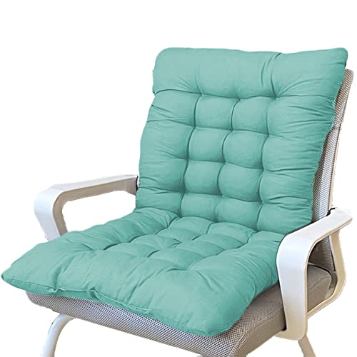 DG Catiee Weiches Sitzkissen mit niedriger Rückenlehne mit Befestigungsbändern, Liegestuhl-Sitzkissen mit Rückenlehne, Rückenkissen, Sitzkissen für Zuhause und Büro (80 x 40 cm, grün)