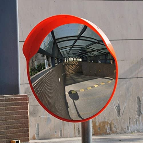 CAZARU Verkehrsspiegel 80 cm, Straßenkonvexspiegel für den Innen- und Außenbereich, konvexer Eckspiegel, Sicherheitsspiegel, diebstahlsicherer Spiegel, Auto-Wendespiegel