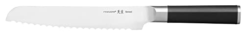 Fiskars Brotmesser mit Wellenschliff, Sensei, Gesamtlänge: 33 cm, Rostfreier Stahl mit hohem Kohlenstoffgehalt/Kunststoff, 1024270