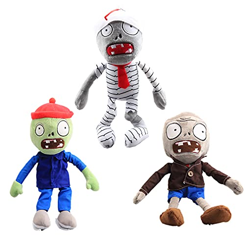 Laruokivi 3pcs Mummy Zombie & Skating Zombie & Basic Zombie Plüschtiere Spiel Figuren Gefüllte Puppe