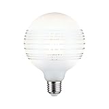 Paulmann 28744 LED Lampe G125 Globe 4,5W dimmbar Leuchtmittel Ringspiegel weiß effizientes Licht Glas Goldlicht 2600 K E27