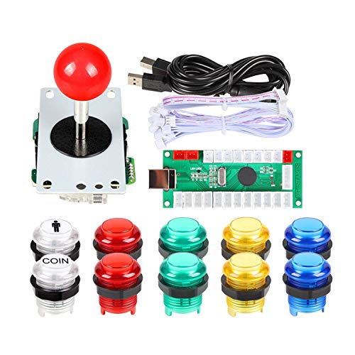 Arcade Buttons EG STARTS 1 Player DIY Kit Joystick 5V LED Arcade Taste für Arcade Stick PC Spiele Mame Raspberry Pi