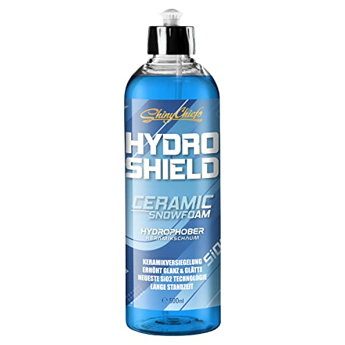 ShinyChiefs Hydro Shield - Ceramic SNOWFOAM - Si02 Auto-Versiegelung mit Hochglanz-Effekt - hydrophobe Keramikbeschichtung für nahezu alle Fahrzeugoberflächen - Einfache und schnelle Anwendung, 500ml