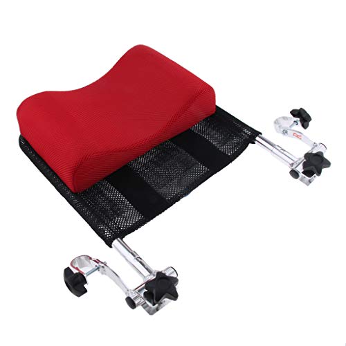 Sharplace 16-20 Zoll Komfortable Rollstuhl Kopfstütze Nackenstütze Sitz Zurück Kissen Verstellbare Polsterung Für Erwachsene Portable - rot