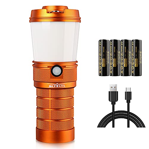 Sofirn Nue LT1 Aufladbar Led Lanterne 800 Lumen, Orange Camping Taschenlampe mit Samsung LH351D LEDs 2700K bis 5000K 90 CRI mit USB-C Ladefunktion und Powerbank Funktion