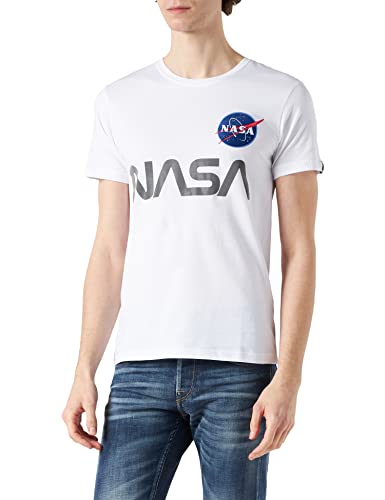 Alpha Industries NASA Reflective T-Shirt Weiß/Grau 3XL