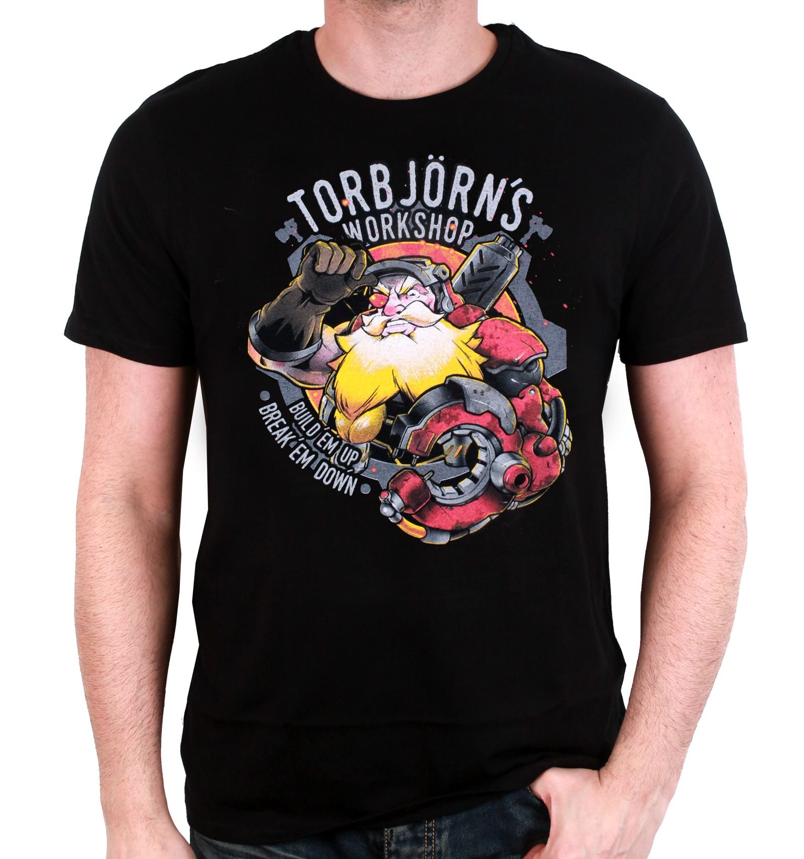 Overwatch Herren T-Shirt Torbjörns Workshop schwarz Baumwolle - L