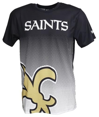 New Era New Orleans Saints T Shirt/Tee NFL Gradient Tee Black - L