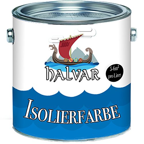 Halvar Isolierfarbe skandinavische Nikotinsperre in weiß Wandfarbe hochdeckend und geruchsarm (10 L)