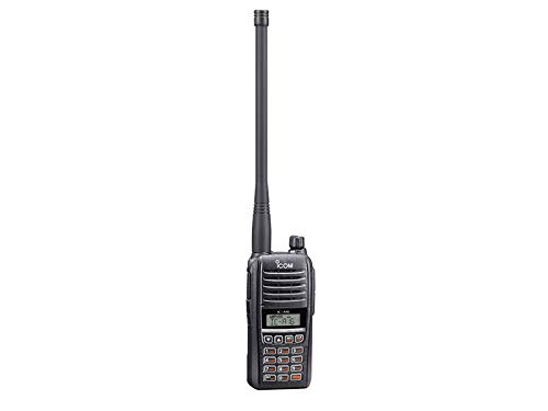 Icom IC-A16EBT tragbares UKW-Funkgerät mit Bluetooth, für die Luftfahrt 118.000–136.992 MHz, 2400 mAh, IP67 Black