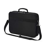 DICOTA Eco Multi Plus SELECT Laptop-Tasche – Schultertasche für Laptops zwischen 14-15.6 Zoll, aus recycelten Materialien und mit einem elastischen Sicherheitsgurt, schwarz