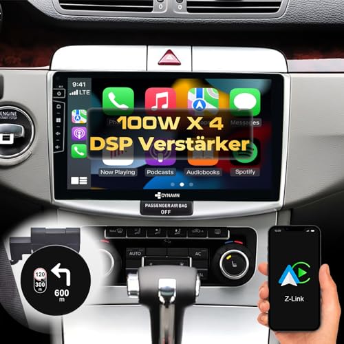 DYNAVIN Android Autoradio Navi für VW Passat B6, mit 4 * 100W DSP Verstärker | Inkl. DAB+ Radio; Kompatibel mit Wireless Carplay und Android Auto: D8-B6S Premium Flex