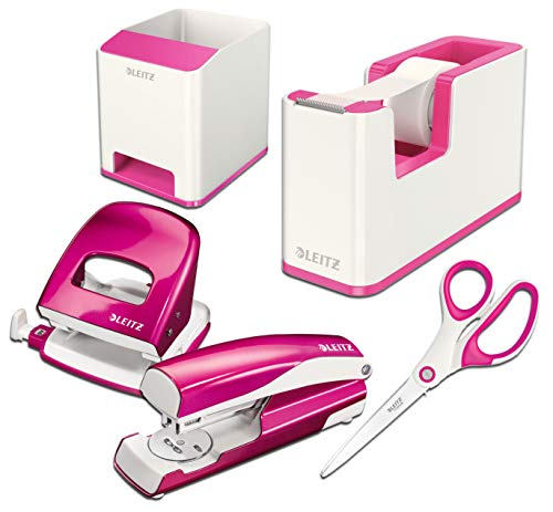 Leitz Wow Schreibtisch Accessoires (All Inclusive Weiß/Pink Metallic)