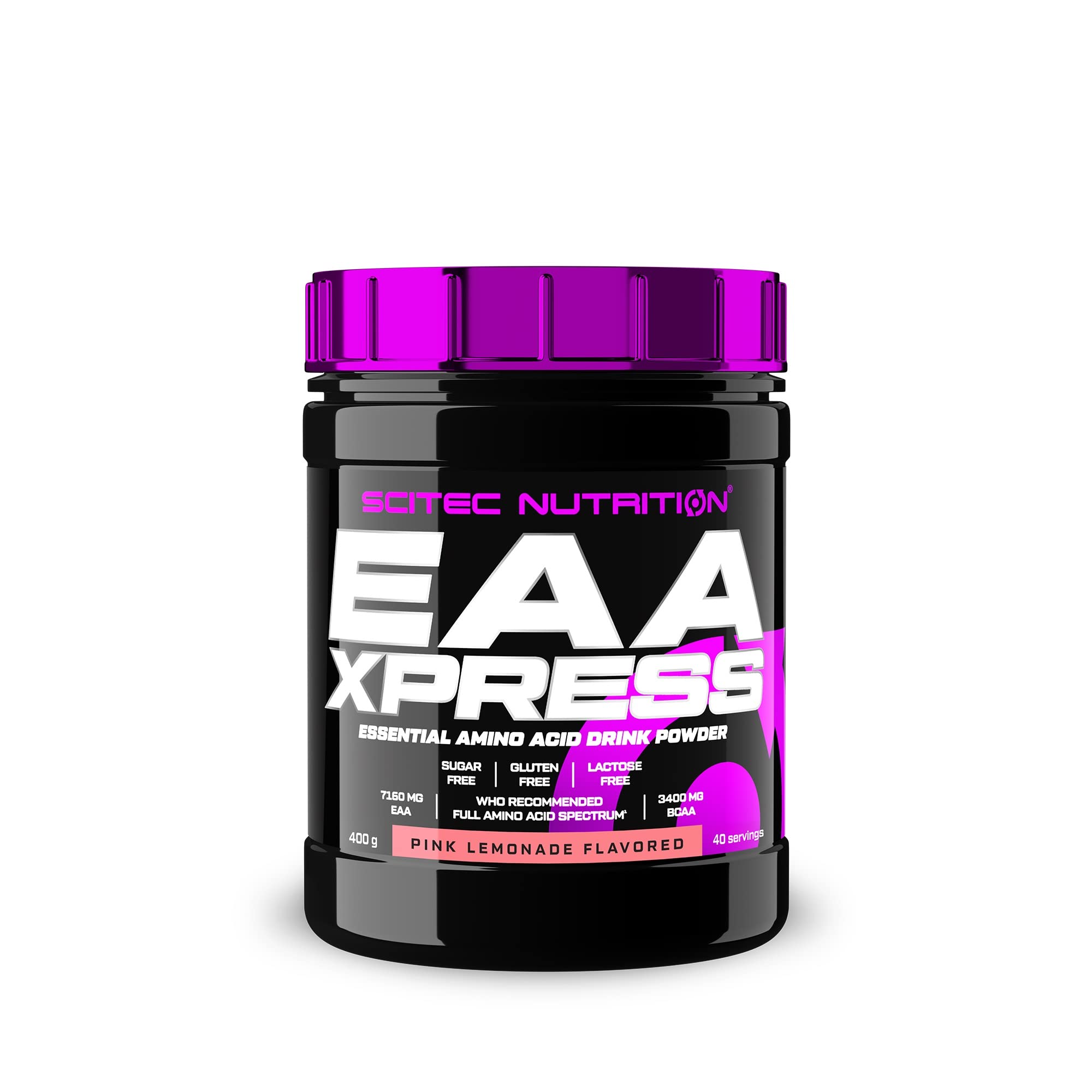 Scitec Nutrition EAA Xpress, Aromatisiertes essentielles Aminosäure enthaltende Nahrungsergänzungsmittel Getränkepulver mit Süßungsmitteln, 400 g, Pink Limonade