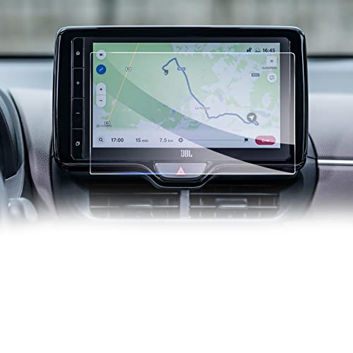 REXGEL Bildschirmschutz 9-Zoll-Auto-Navigations-Touchscreen-Schutz-Auto-Innenausstattung Für Toyota Für Yaris Für Cross 2021 2022 Gehärtete Glasfolie