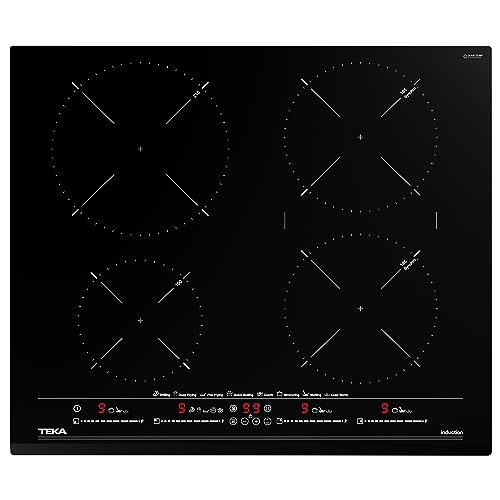 Teka MasterSense Induktionskochfeld 60 cm mit 4 Zonen mit 8 direkten Funktionen | 5.3 x 60 x 51 | Schwarz