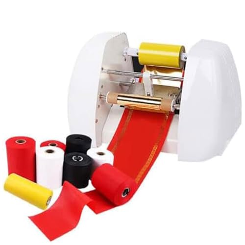 XDLYWUZIQ Digitaler Mini-Banddrucker, Folienpräge-Druckmaschine Für Geschenkpapier, Druckbreite: 30 Mm–104 Mm, Digitale Satinband-Druckmaschine, Heißprägefoliendrucker