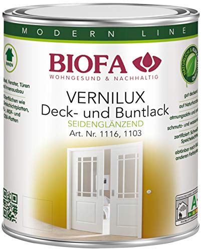 Biofa VERNILUX Decklack innen weiß seidenglänzend 0,375L