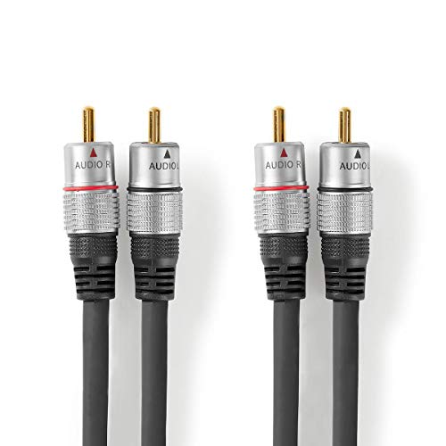 TronicXL High End Stereo Cinchkabel Digitales Koaxial-Audiokabel mit vergoldeten 24k-Phono-Steckverbindern Cinch Kabel Audio (2,5m)