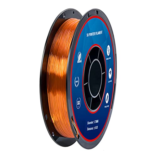 TPU 95A 3D-Drucker-Filament, Transparentes Filament 1,75 mm, 3D-Druck-Filament für 3D-Drucker, 0,5 kg,Transparent orange