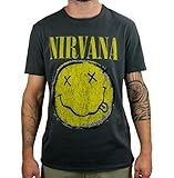 Amplified Shirt Nirvana Worn Out Smiley, M, Grau