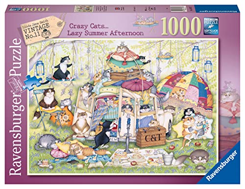 Ravensburger 16975 Crazy Cats Lazy Summer Afternoon 1000 Teile Puzzle für Erwachsene und Kinder ab 12 Jahren, Mehrfarbig