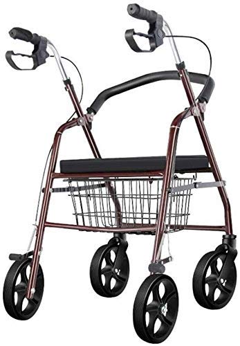 Rollator Senioren Gehgestell Hilfe Mobilitätshilfen Leichter Trolley Kinderwagen Mobilität Einkaufswagen mit Sitz und Korb Interessant
