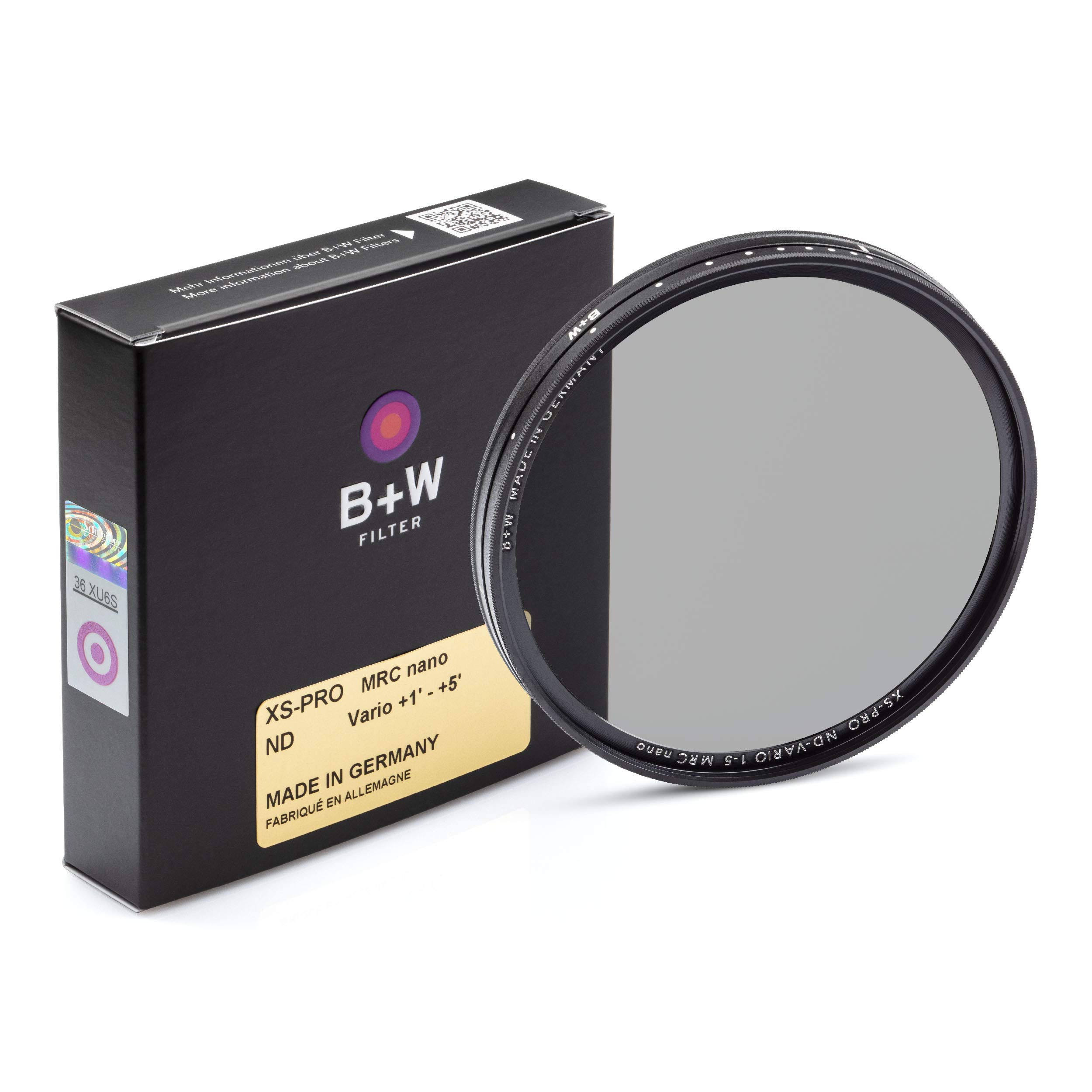 B+W Graufilter ND vario / variabel ND2-32 (52mm, MRC nano, XS-Pro, 16x vergütet, Premium)
