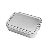 Brotzeit Lunchbox 2in1 Two-in-one Brotdose Jausenbox aus Edelstahl 18x13x5cm
