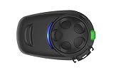 Sena SMH5 Multicom Bluetooth-Kommunikationssystem für Motorräder und Roller mit Schnellmontage-Helmklemmeinheit, schwarz