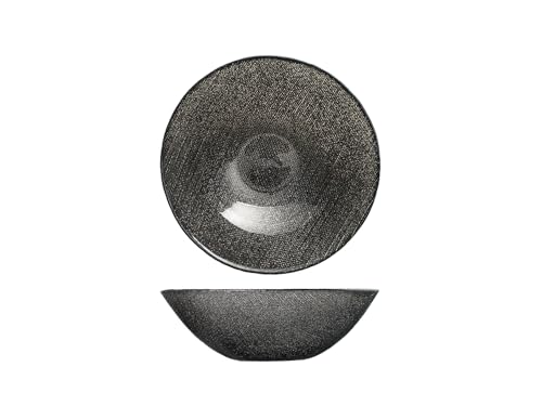 H&H Charming Black Set 6 Bowl, Glas, 15 cm