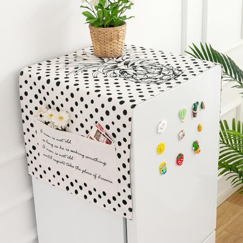 Einzelner Doppeltür-kühlschrank-staubschutz, Multifunktionaler Haushaltsgerät-oberbezug Für Die Küche, ölbeständiges Tuch(Size:65x180cm,Color:A)