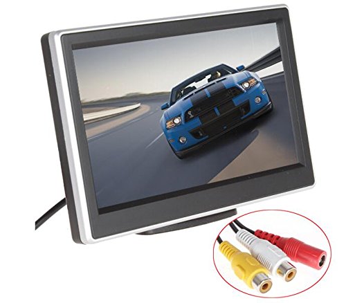BW 5 Zoll-HD TFT LCD Auto-Monitor mit zwei Videoeingang, hoch-Auflösung 800 * 480 Auto-Rückspiegel-Parken-Monitor und farbenreiche LCD-Hintergrundbeleuchtung-Anzeige für Auto-hintere Ansicht-Kameras / Auto DVD / VCD / GPS / andere videogeräte